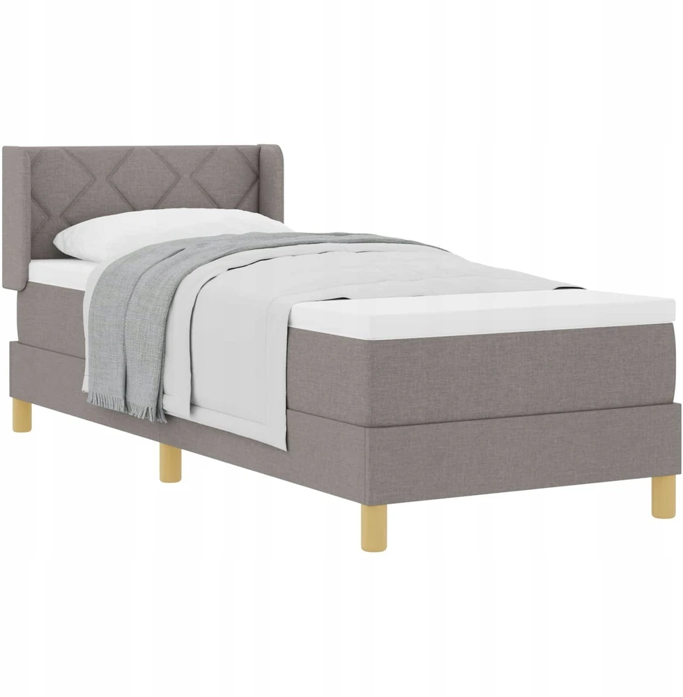 Kiemas lova su pagalve Tortora 200 x 80 cm audinys