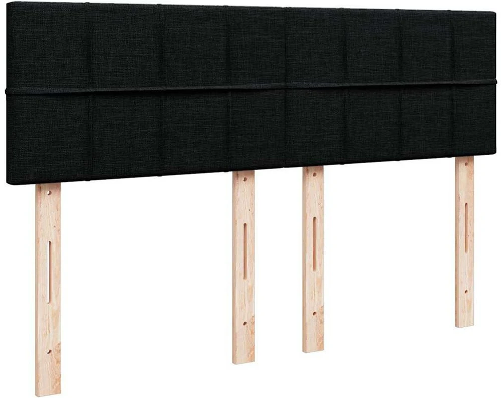 Osmanų lova su čiužiniu ir LED lemputėmis juodas 140x200 cm
