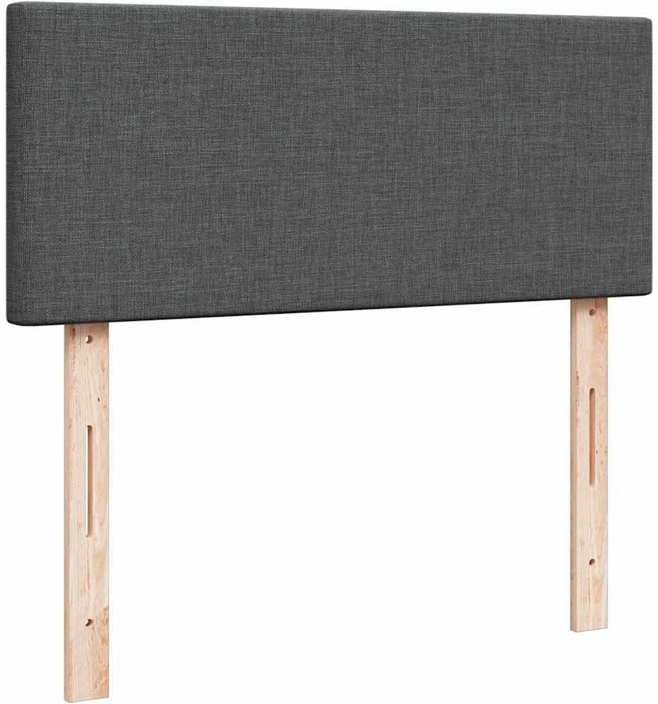 Osmanų lova su čiužiniu ir LED, pilkas, 120x200cm, audinys