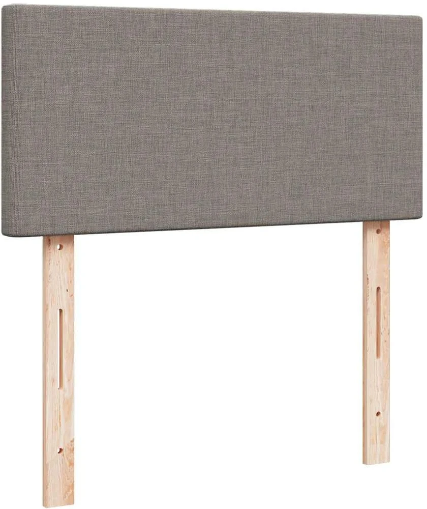 Osmanų lova su čiužiniu ir LED, taupe sp., 90x200cm, audinys