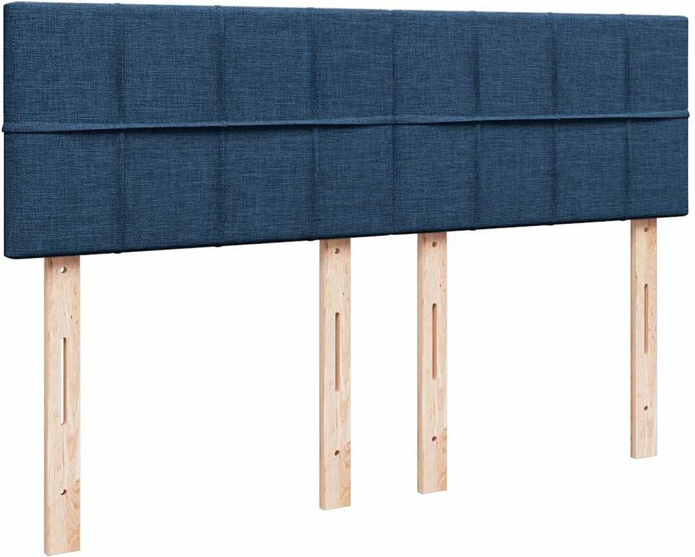 Osmanų lova su čiužiniu ir LED Mėlynas 140x190cm audinys