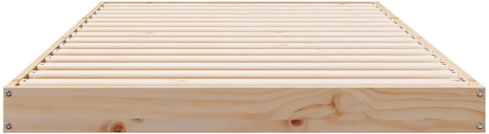 Lova Grindų lovos rėmas Natūrali 80 x 220 cm Kietos pušies mediena