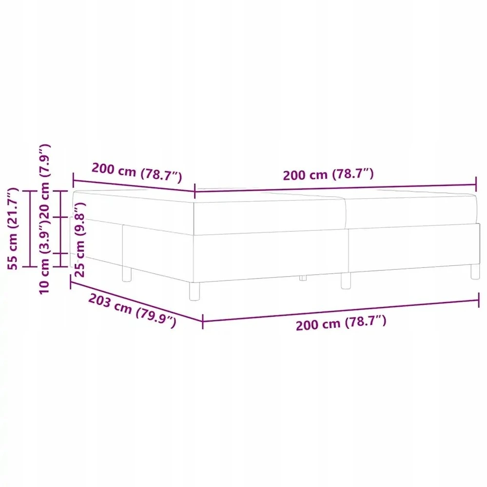 Lovos rėmas Kreminė 200 x 200 cm audinys