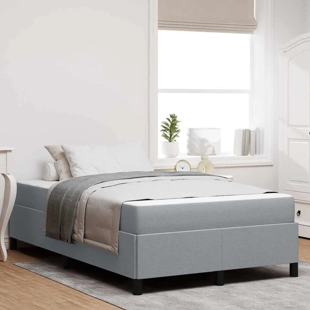 Kiemas lova Šviesiai pilka 120 x 200 cm audinys