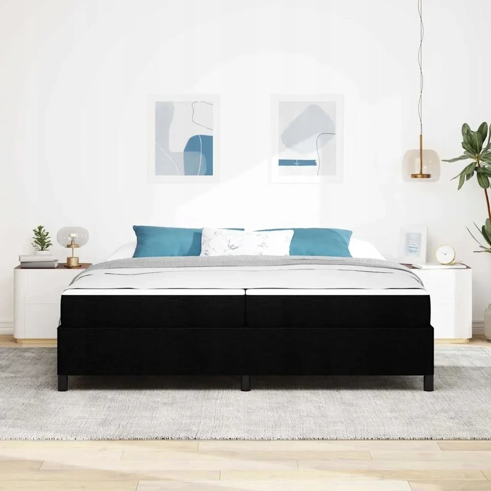 Kiemas lova Juoda 200 x 200 cm audinys
