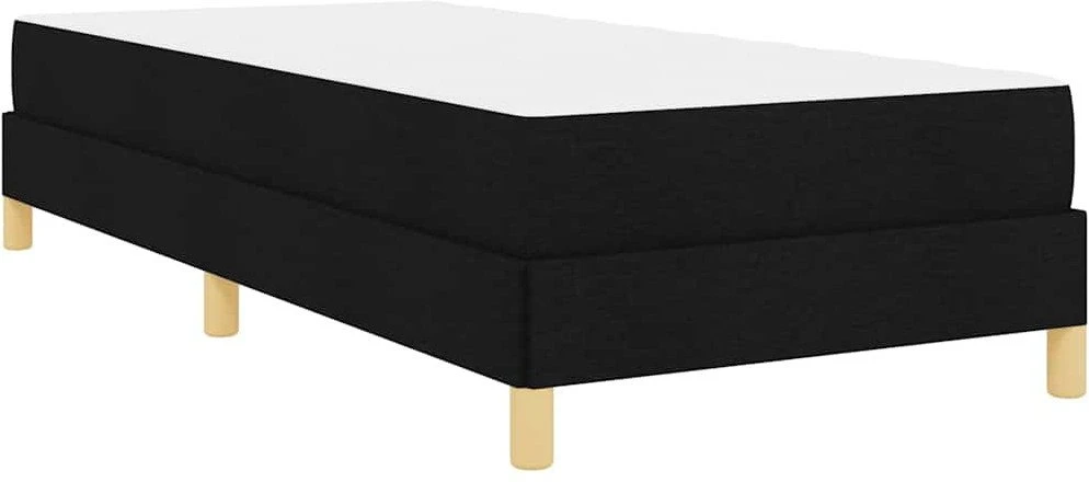 Kiemas lova su čiužiniu Juoda 90 x 200 cm audinys