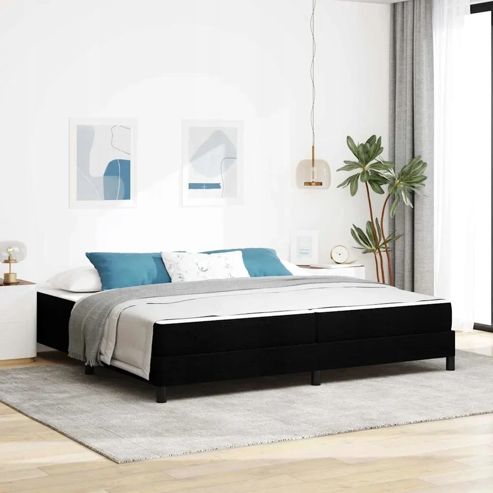 Kiemas lova Juoda 200 x 200 cm audinys