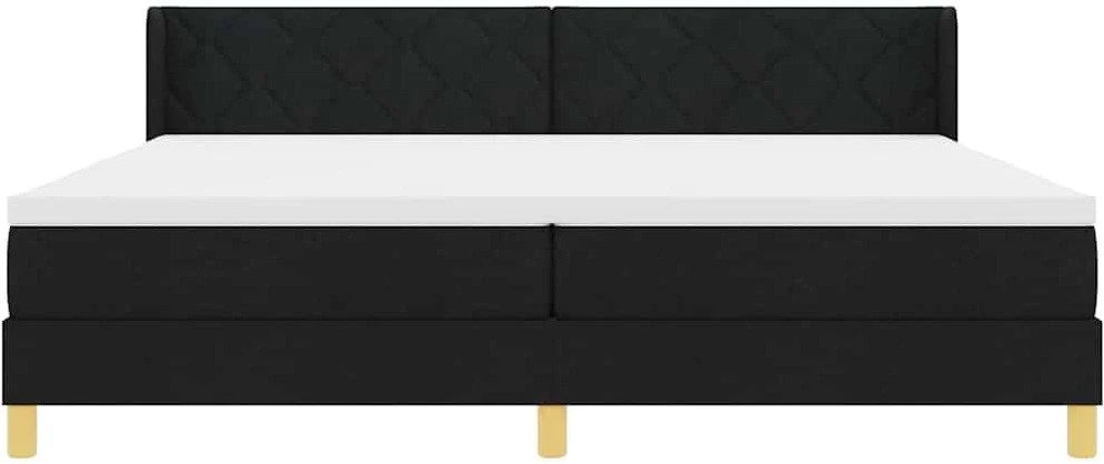 Kiemas lova su galvūgalio Juoda 200 x 200 cm audinys
