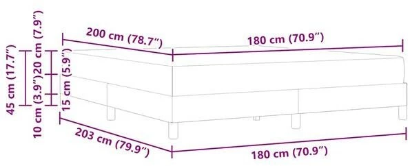 Kiemas lova Tortora 180 x 200 cm audinys