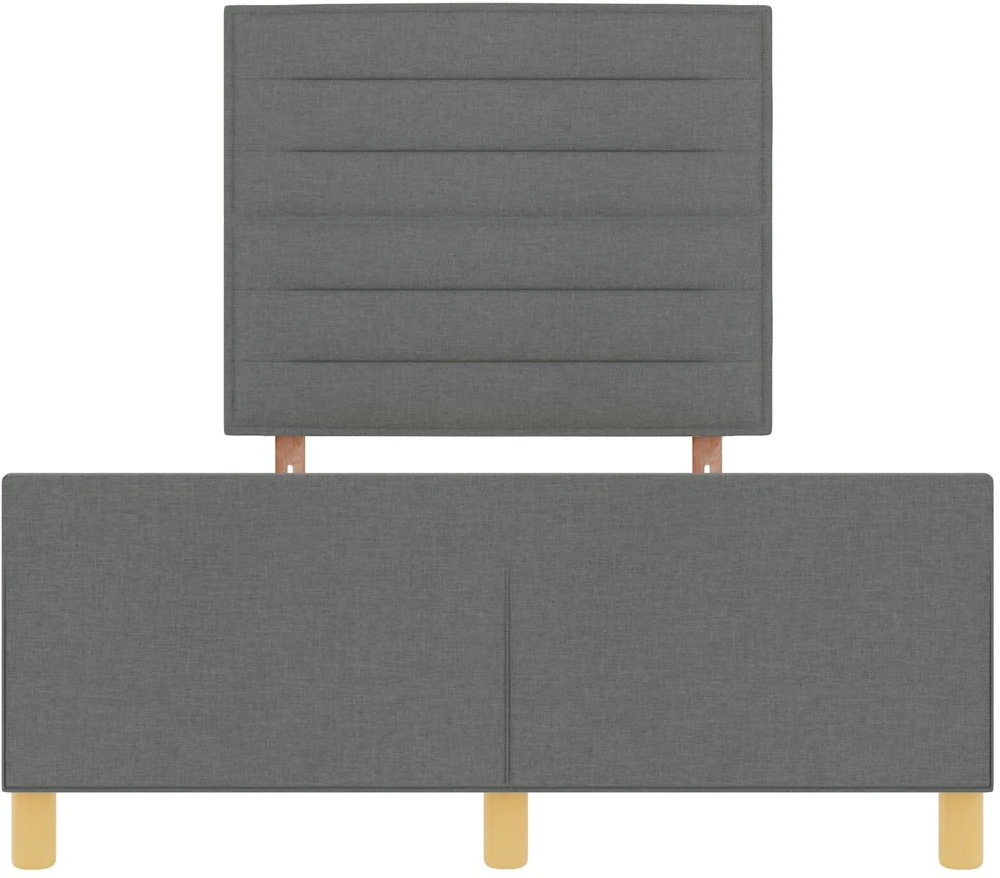 Lovos rėmas su galvūgalio Tamsiai pilka 120 x 200 cm audinys