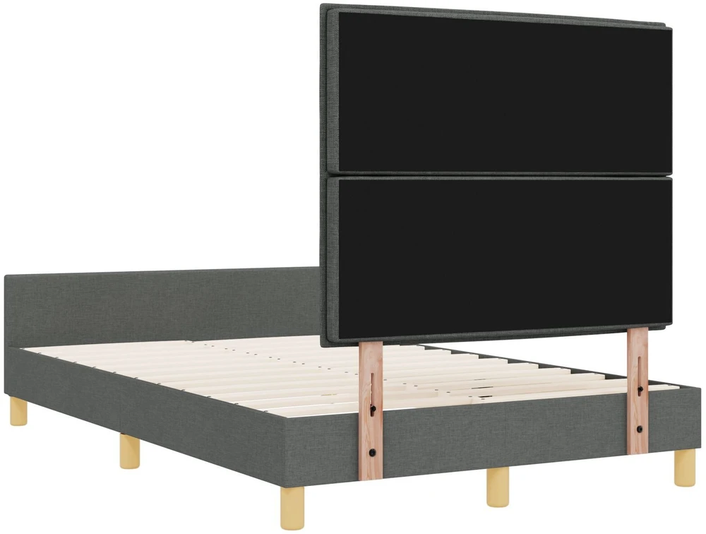 Lovos rėmas su galvūgalio Tamsiai pilka 120 x 200 cm audinys