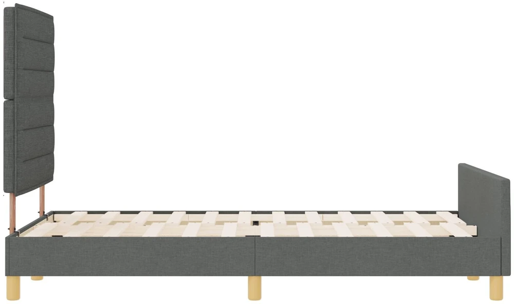 Lovos rėmas su galvūgalio Tamsiai pilka 120 x 200 cm audinys