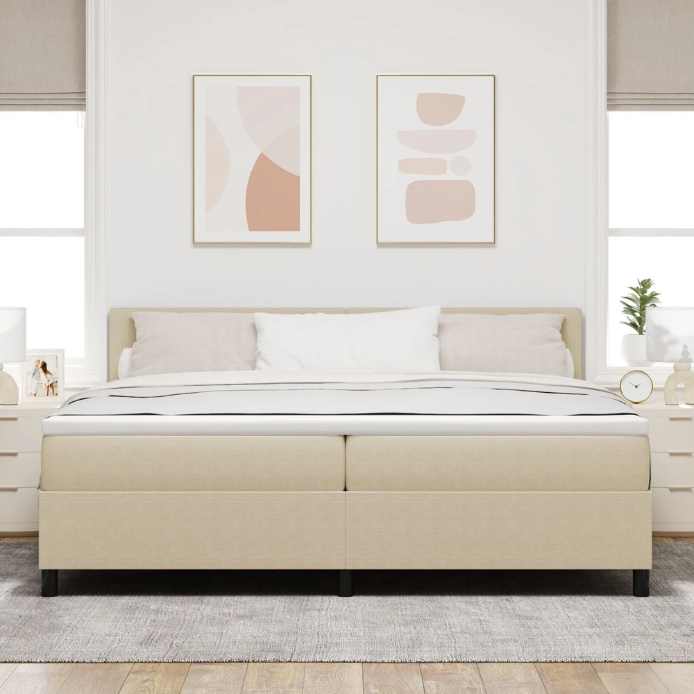 Kiemas lova su galvūgalio Šviesiai pilka ir balta. 200 x 200 cm