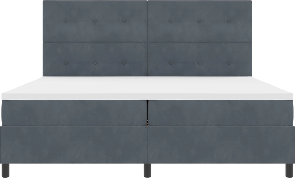 LED Čiužinio Lova Tamsiai pilka 200 x 200 cm Aksomas