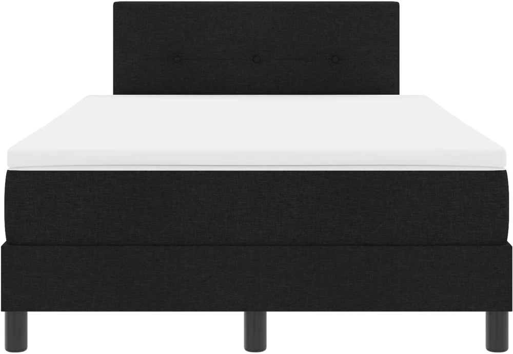 Kiemas lova su LED juostelėmis Juoda 120 x 200 cm audinys