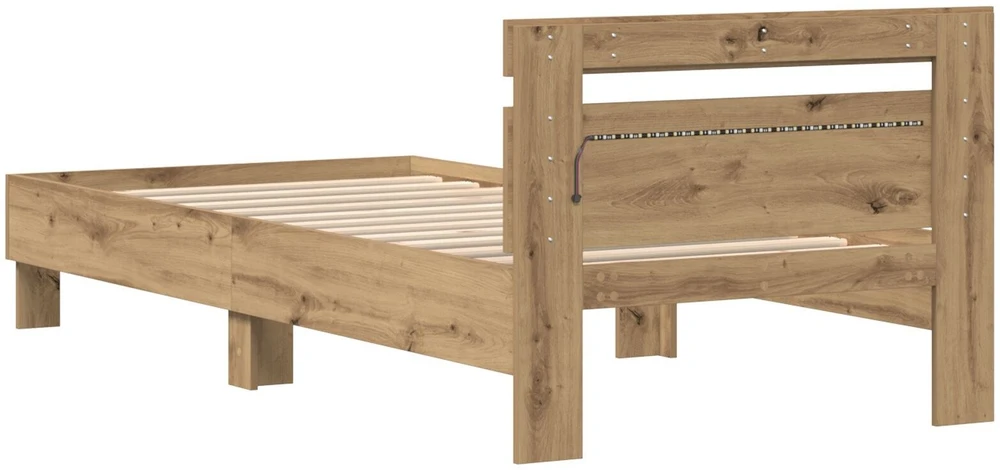 Lova Lovos rėmas Amatininkų ąžuolas 75 x 190 cm Apdirbta mediena