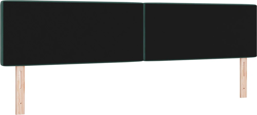LED galvūgalis su LED juostelėmis Tamsiai žalia 200 cm Aksomas