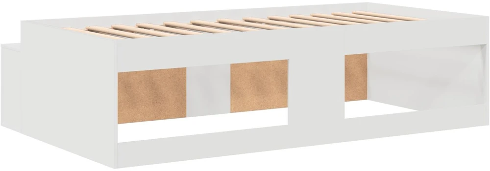 Lovos rėmas su stalčių Balta 80 x 200 cm Apdirbta mediena