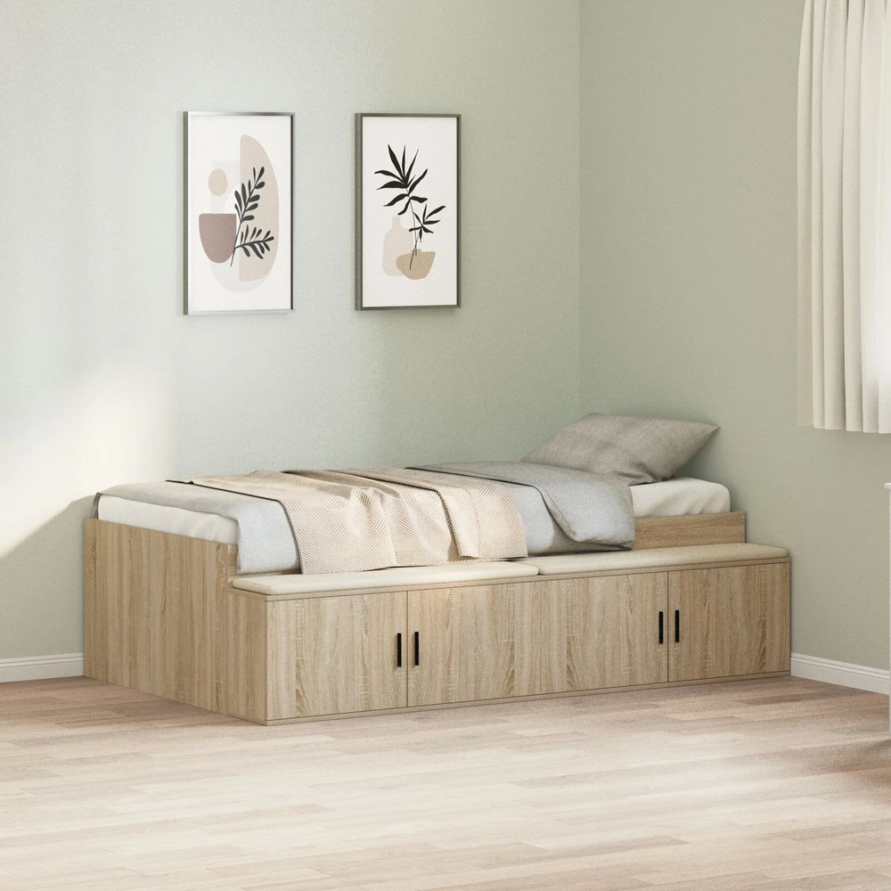 Lova Lovos rėmas Sonoma ąžuolas 70 x 190 cm Apdirbta mediena