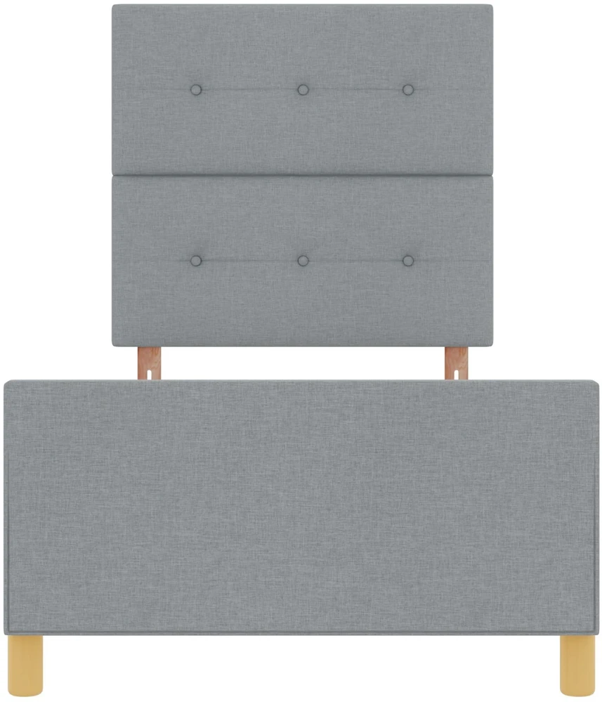 Lovos rėmas su galvūgalio Šviesiai pilka 80 x 200 cm audinys