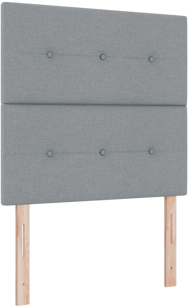 Lovos rėmas su galvūgalio Šviesiai pilka 80 x 200 cm audinys