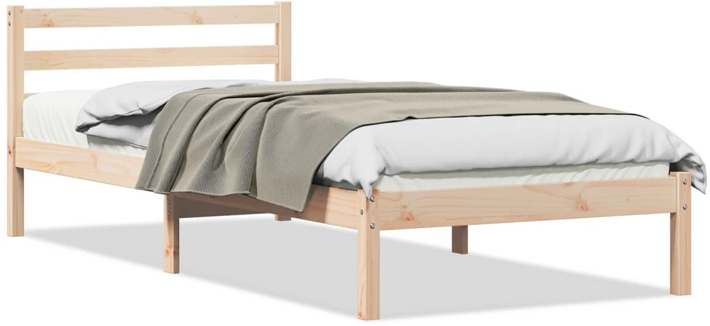 Lova Lovos rėmas Ruda 215,5 x 85,5 x 69,5 cm Kietas pušies medis
