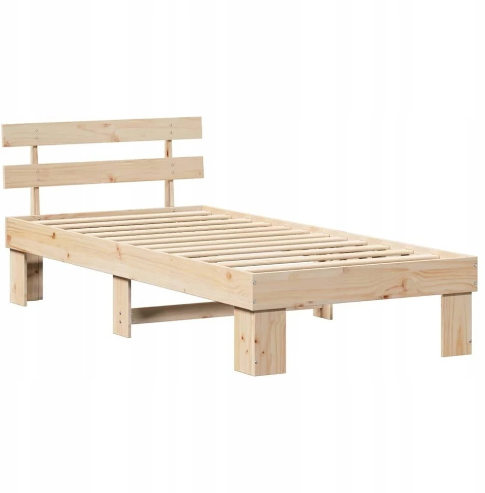 Lovos rėmas Natūrali 100 x 200 cm Kietos pušies mediena