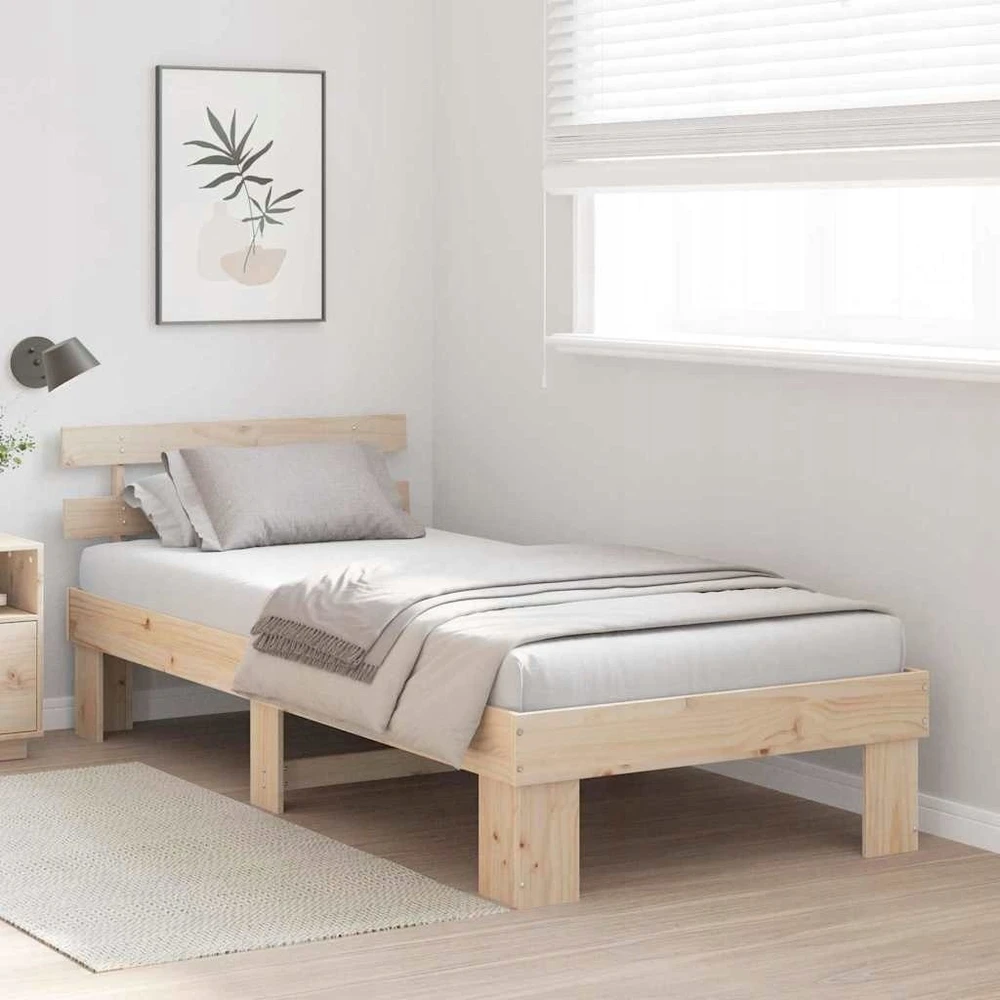 Lovos rėmas Natūrali 100 x 200 cm Kietos pušies mediena