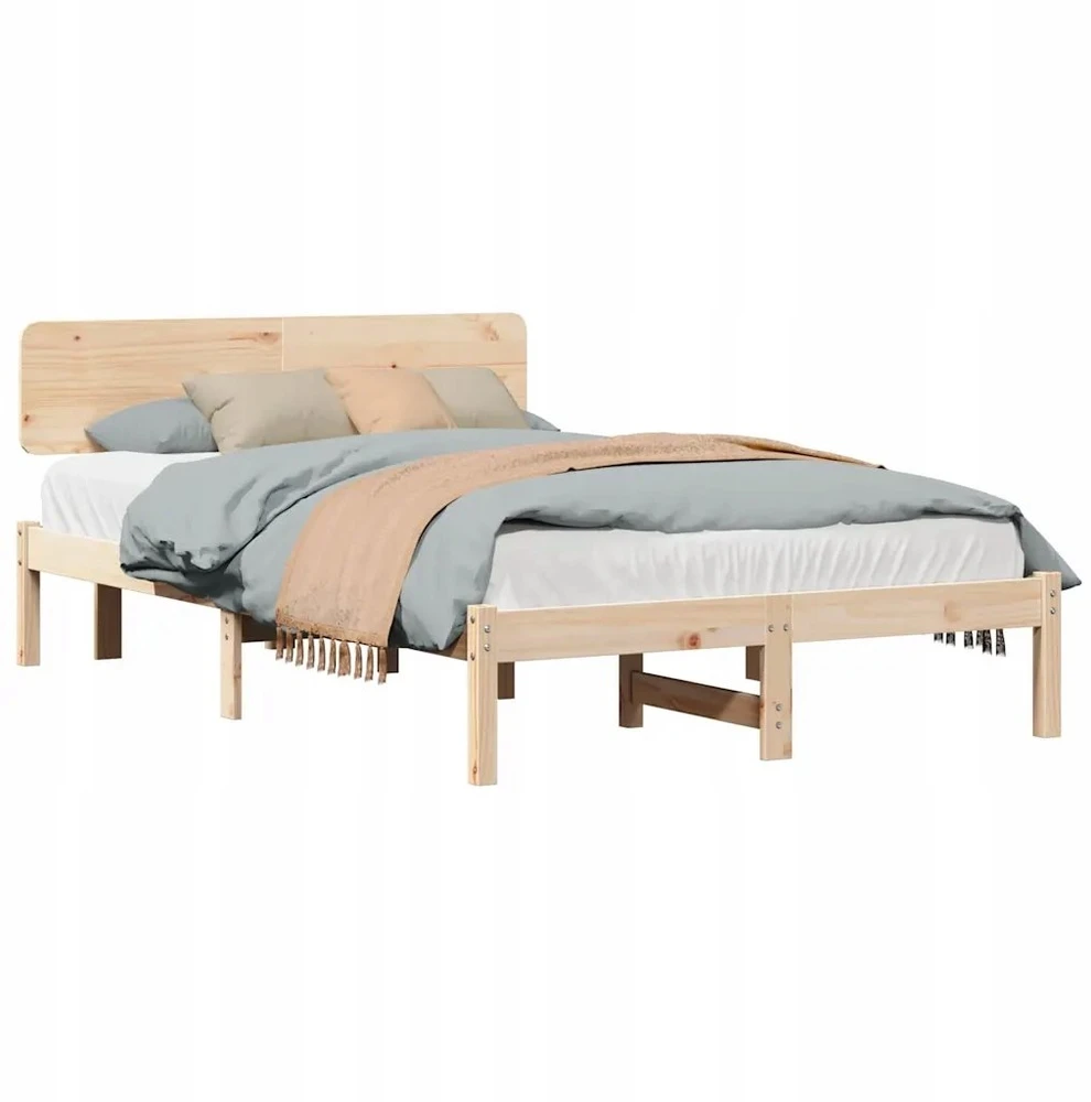 Lovos rėmas Natūrali 140 x 190 cm Kietos pušies mediena
