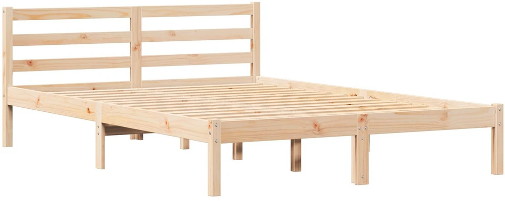 Lova Lovos rėmas Ruda 215,5 x 165,5 x 69,5 cm Kietas pušies medis