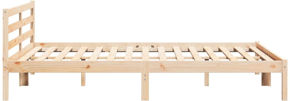 Lova Lovos rėmas Ruda 215,5 x 185,5 x 69,5 cm Kietas pušies medis