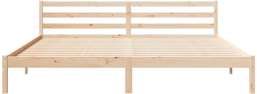 Lova Lovos rėmas Ruda 215,5 x 205,5 x 69,5 cm Kietas pušies medis