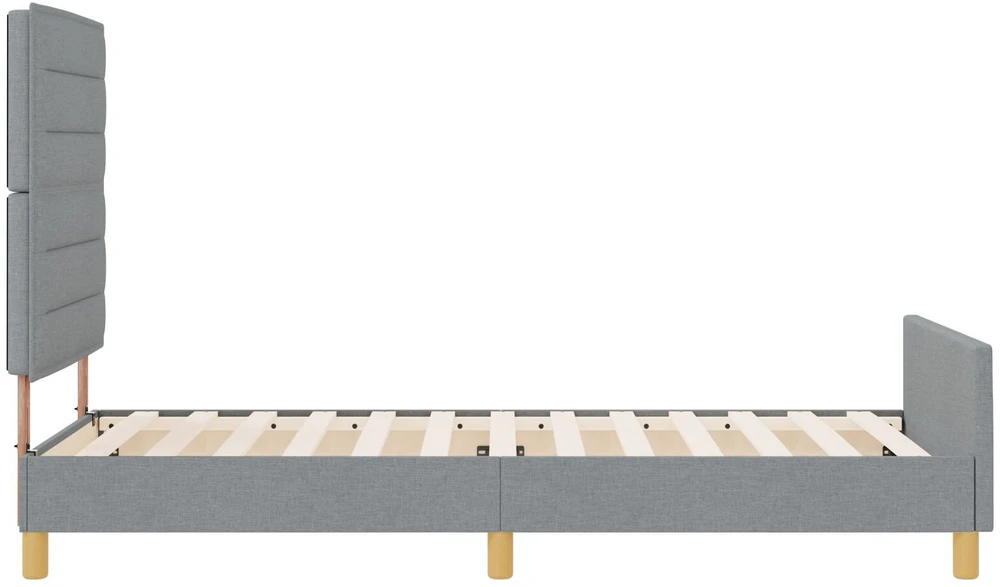 Lovos rėmas su galvūgalio Šviesiai pilka 100 x 200 cm audinys
