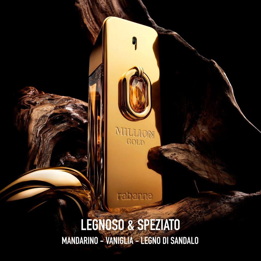 Paco Rabanne Million Gold Eliksyras Parfum Intense Purškiklis, 50 ml