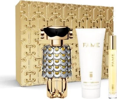 Paco Rabanne Fame rinkinys moterims (EDP, 80 ml + kūno losjonas, 100 ml + EDP, 10 ml)