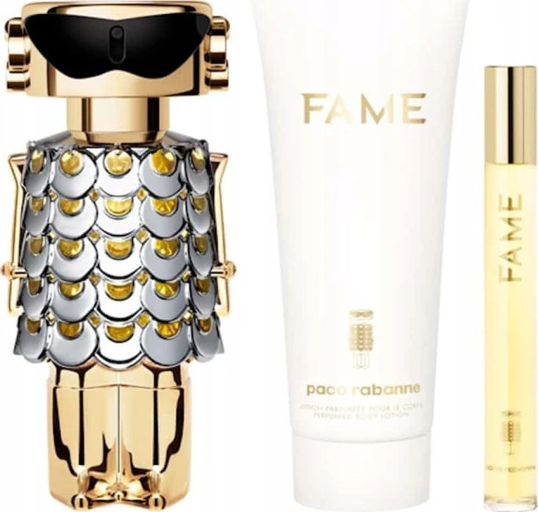Paco Rabanne Fame rinkinys moterims (EDP, 80 ml + kūno losjonas, 100 ml + EDP, 10 ml)