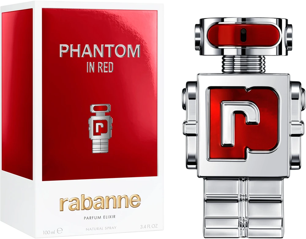 Paco Rabanne Rabanne Phantom In Raudona Parfum Eliksyras PP kvepalai vyrams, 100 ml