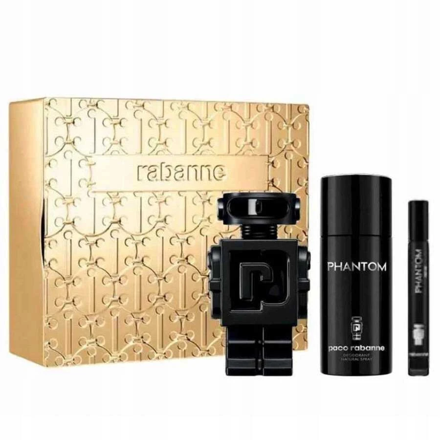 Paco Rabanne Phantom rinkinys vyrams (PP kvepalai, 100 ml + dezodorantas, 150 ml + PP kvepalai, 10 ml)