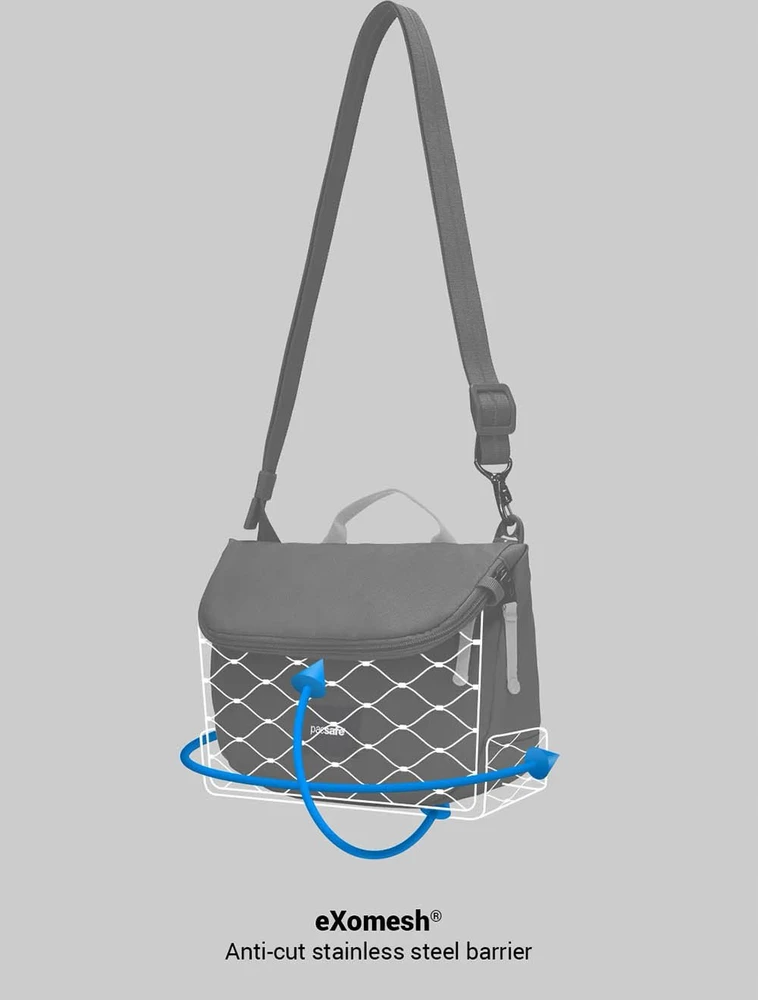 Pacsafe GO Saddle Crossbody juoda
