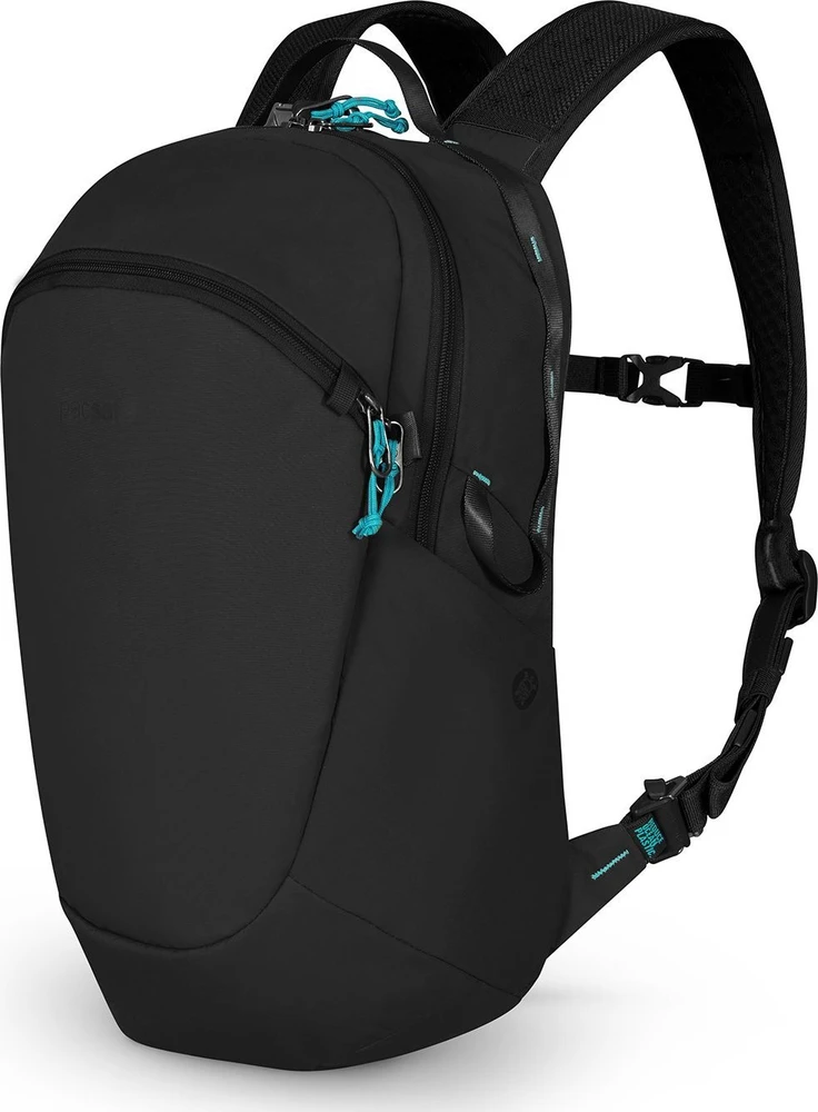 Miesto kuprinė Pacsafe ECO 18L su RFID apsauga nuo vagysčių, juoda spalva