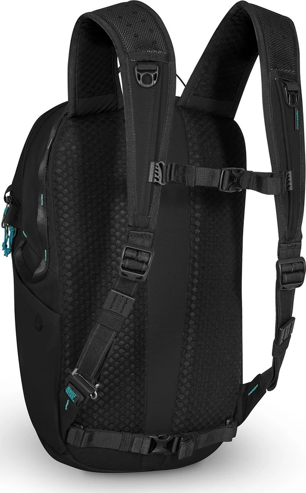 Miesto kuprinė Pacsafe ECO 18L su RFID apsauga nuo vagysčių, juoda spalva
