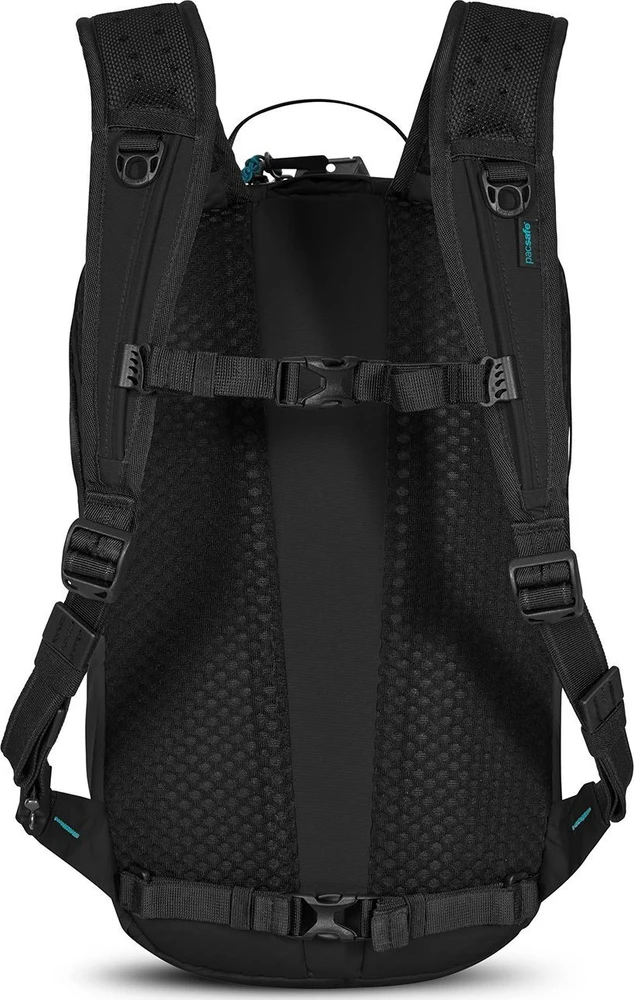 Miesto kuprinė Pacsafe ECO 18L su RFID apsauga nuo vagysčių, juoda spalva