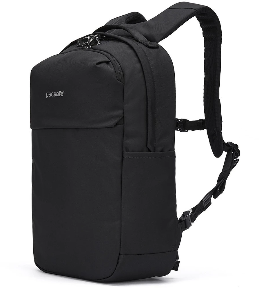 Antivagystinė nešiojamojo kompiuterio kuprinė Pacsafe Vibe 20, 20 l, iki 16", juoda, su RFID apsauga