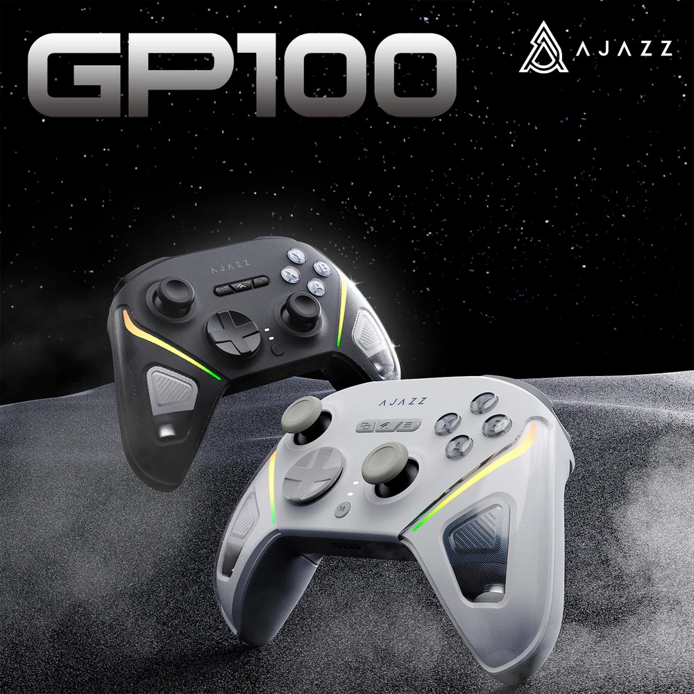 Ajazz GP100 (Switch/PC/iOS/Android) belaidis RGB juoda
