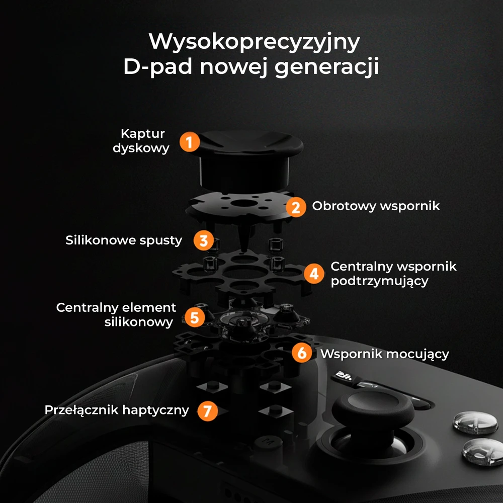 Ajazz Belaidis žaidimų pultelis GP100 (Switch/PC/iOS/Android) RGB juodas