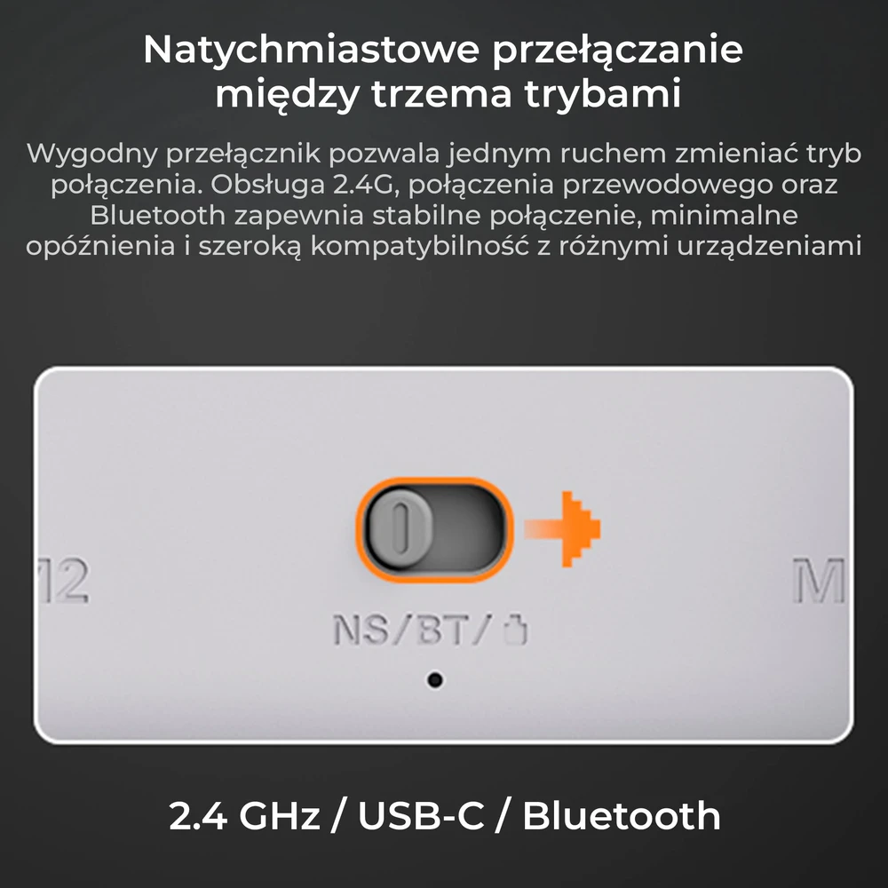Ajazz Belaidis žaidimų pultas GP100 (Switch/PC/iOS/Android) RGB baltas