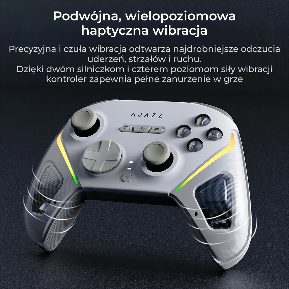 Ajazz Belaidis žaidimų pultas GP100 (Switch/PC/iOS/Android) RGB baltas