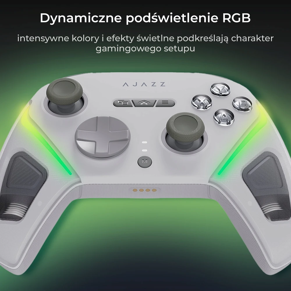 Ajazz Belaidis žaidimų pultas GP100 (Switch/PC/iOS/Android) RGB baltas