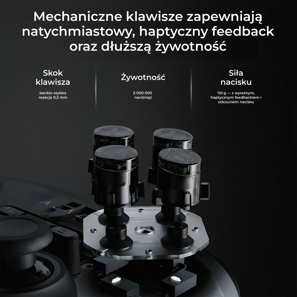 Ajazz Belaidis žaidimų pultelis GP100 (Switch/PC/iOS/Android) RGB juodas