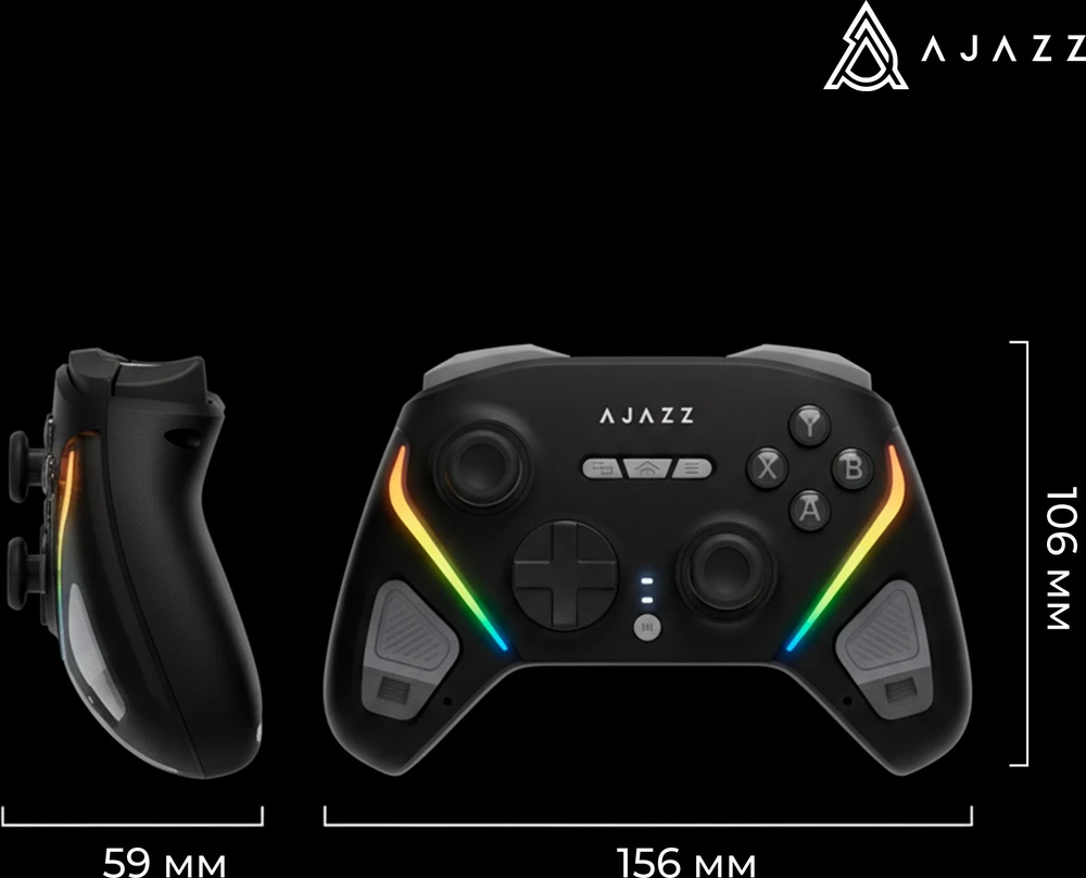 Ajazz Belaidis žaidimų pultelis GP100 (Switch/PC/iOS/Android) RGB juodas
